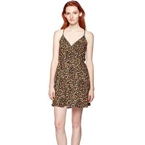 CHEETAH PRINT SUN DRESS W POCKETS. Short spring.